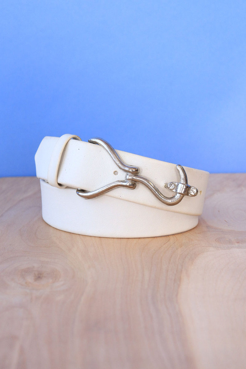 Hooked Buckle Vinyl Belt