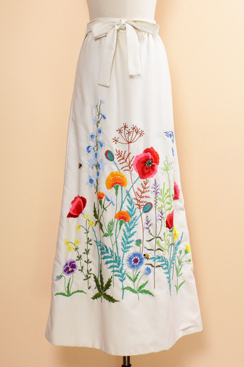 Embroidered wrap cheap skirt