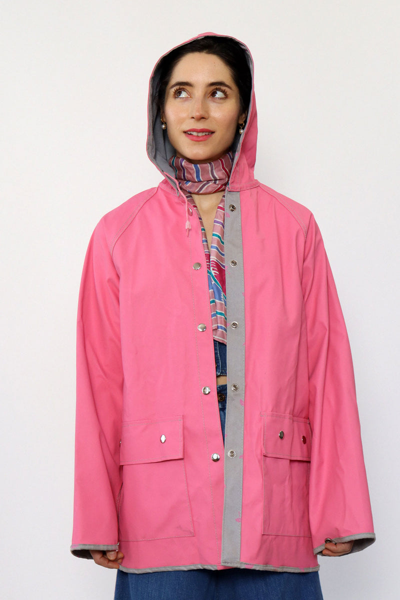 Pink raincoat 2025 with hood