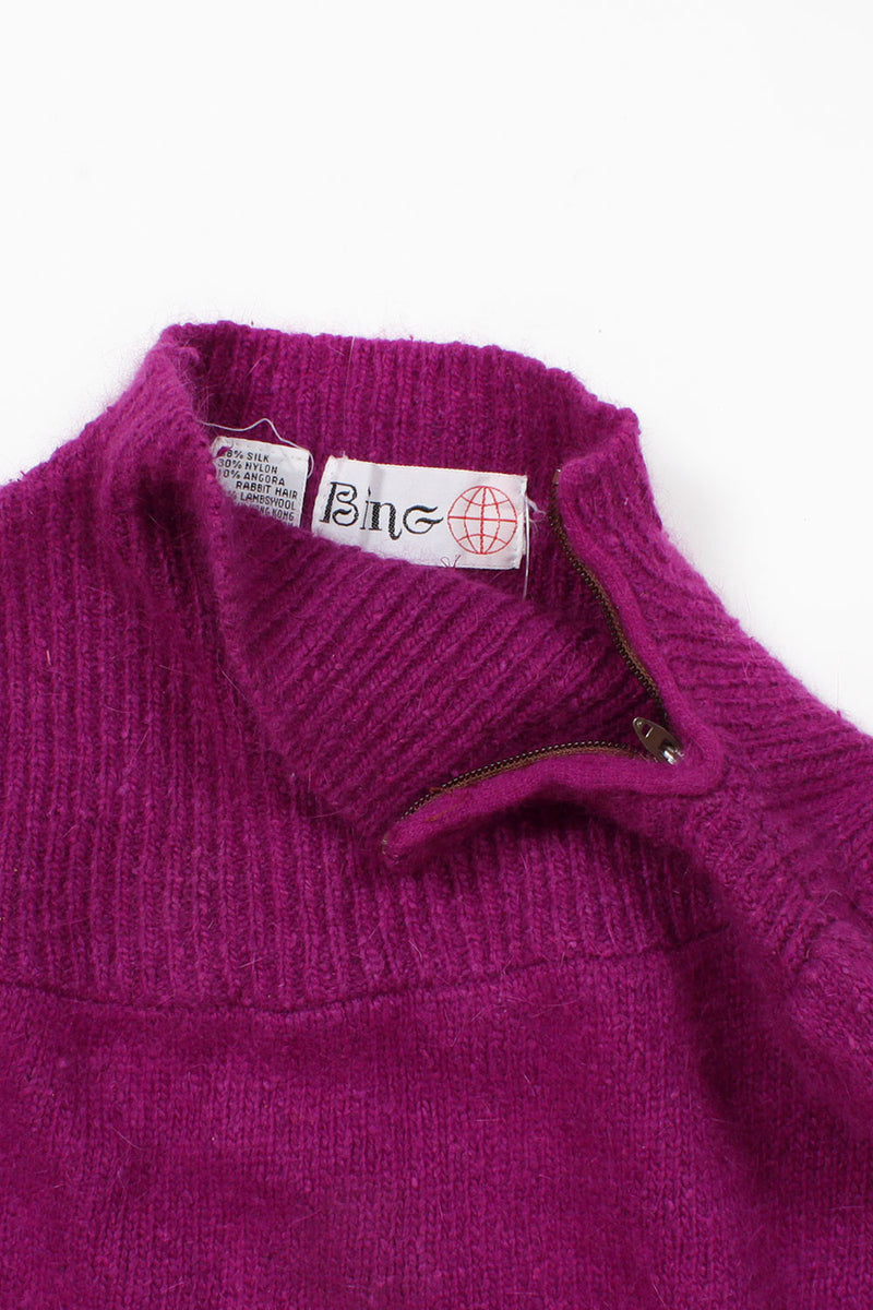 Purple on sale angora sweater