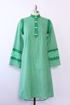 Kelly Green Calico Stripe Caftan S