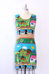 Festive Folk Print Dress S