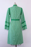 Kelly Green Calico Stripe Caftan S