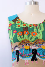 Festive Folk Print Dress S