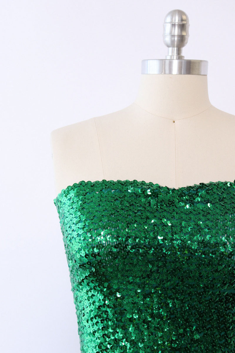 Emerald Sequin Tube Top XS/S