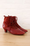 Cranberry Lace-up Heeled Boots 8.5-9