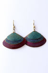 Jeweltone Layered Metal Earrings