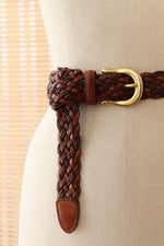 Coach British Tan Braided Belt