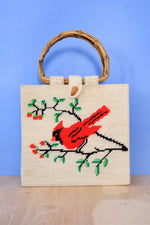 Cardinal Needlepoint Tote