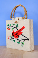 Cardinal Needlepoint Tote