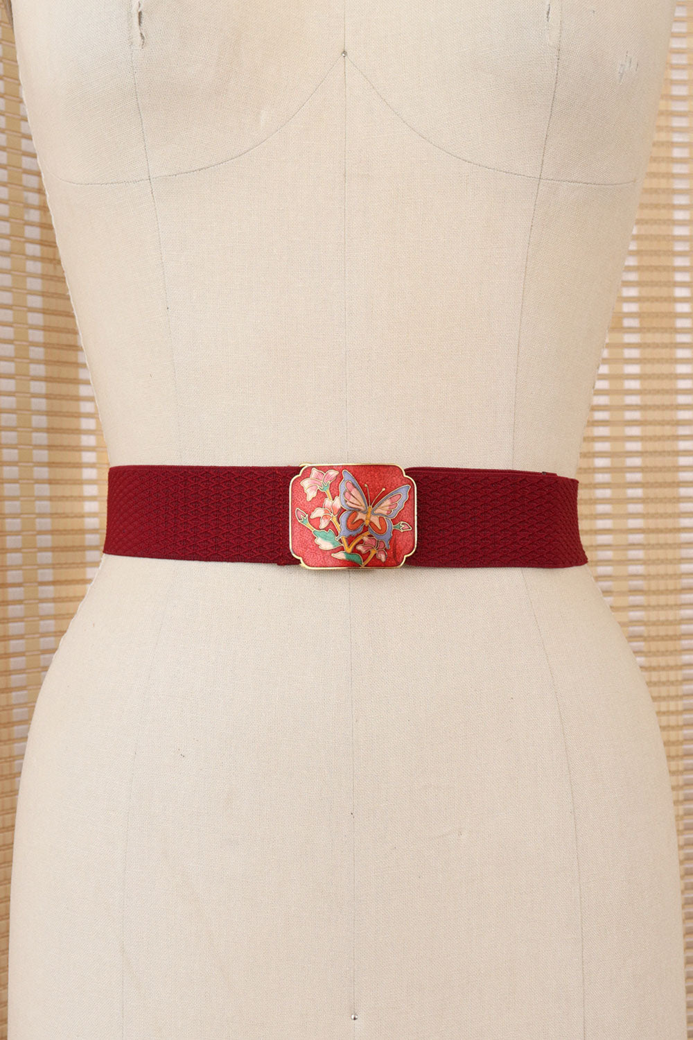 Butterfly Burgundy Enamel Belt