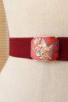 Butterfly Burgundy Enamel Belt