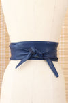 Cobalt Smooth Leather Wrap Belt