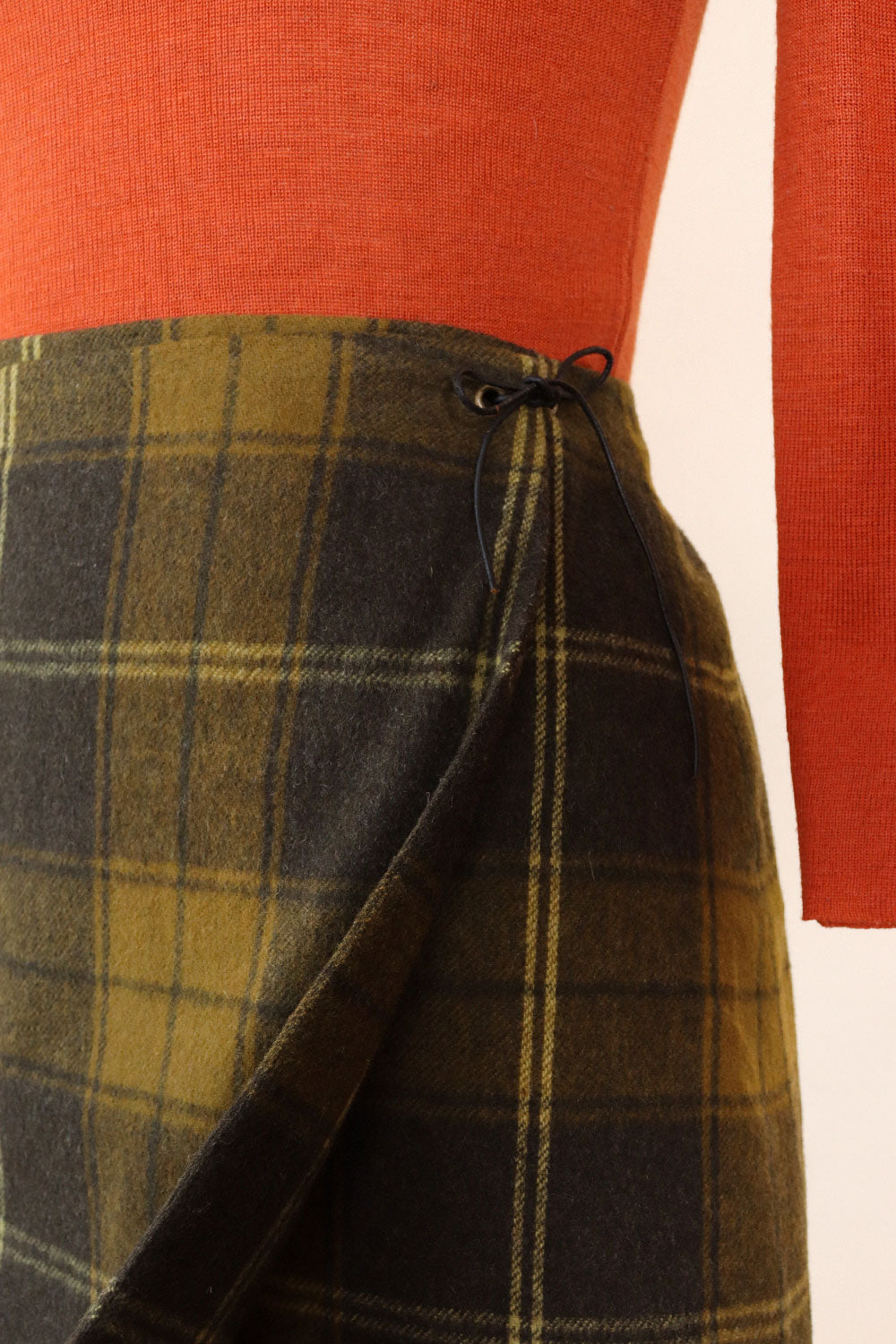 Mossy Flannel Wrap Skirt M/L