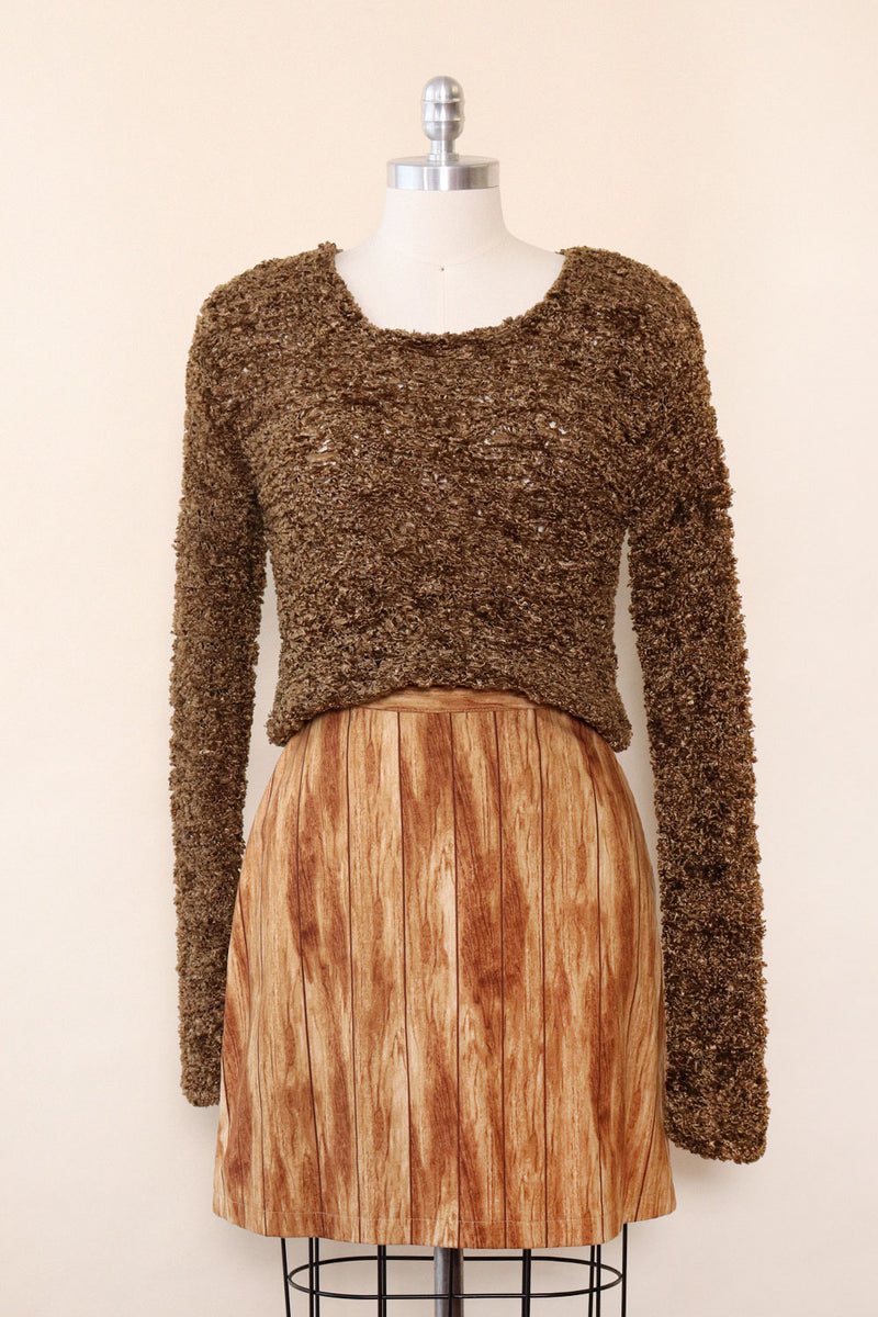 Cocoa Chenille Cropped Sweater M/L