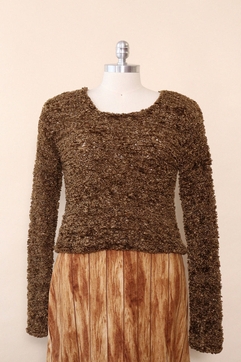 Cocoa Chenille Cropped Sweater M/L