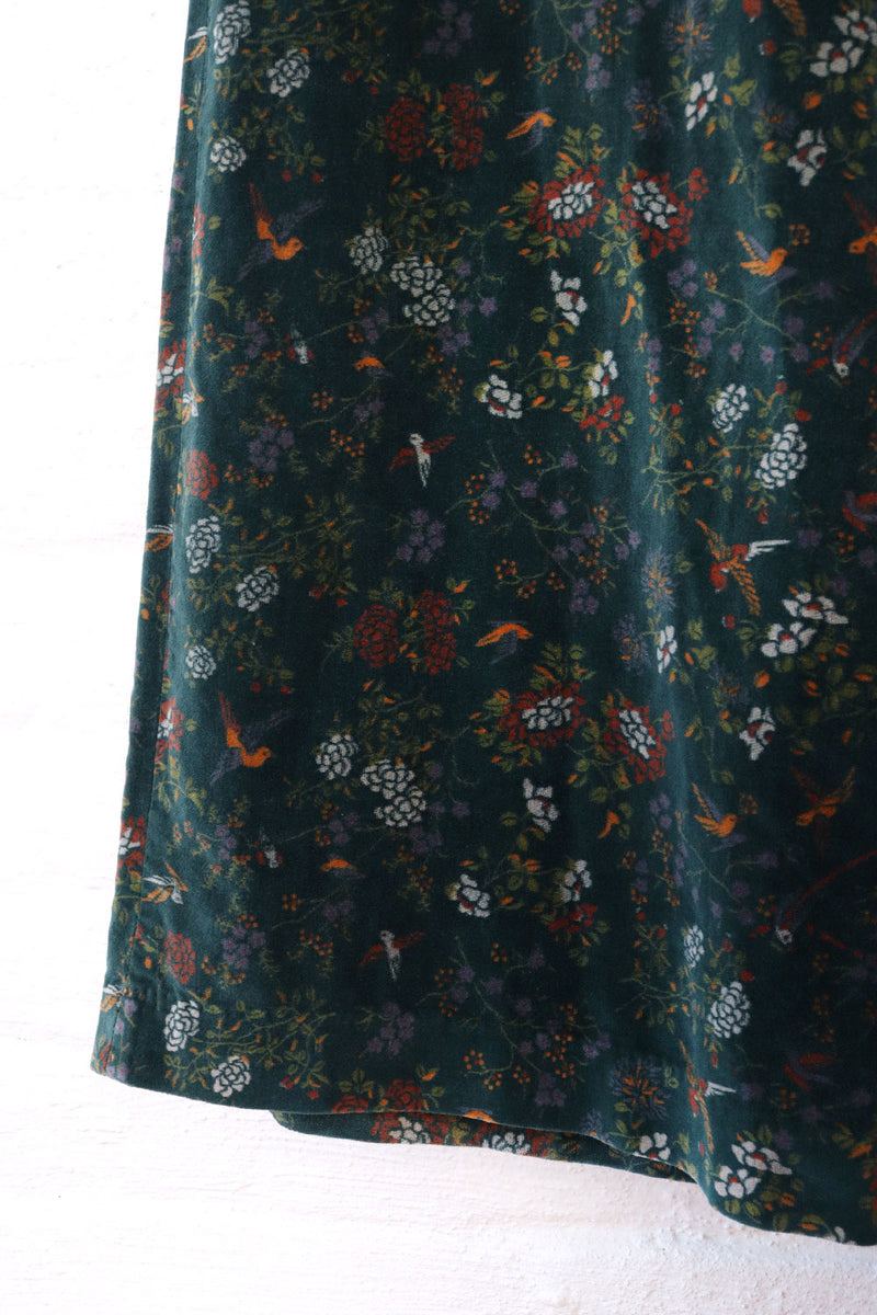 Evergreen Botanical Velvet Flares M/L