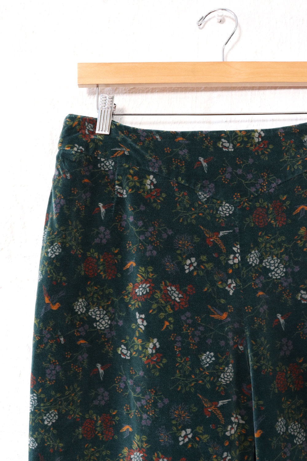 Evergreen Botanical Velvet Flares M/L