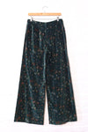 Evergreen Botanical Velvet Flares M/L