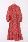 Scarlet Scandi Folk Floral Maxi S/M