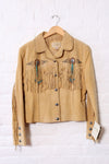 Scully Sand Suede Fringe Jacket M/L