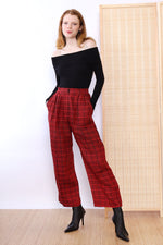 Givenchy Red Plaid Trousers XS