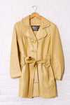 Pearlescent Butter Leather Trench S-S/M