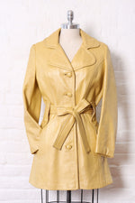 Pearlescent Butter Leather Trench S-S/M