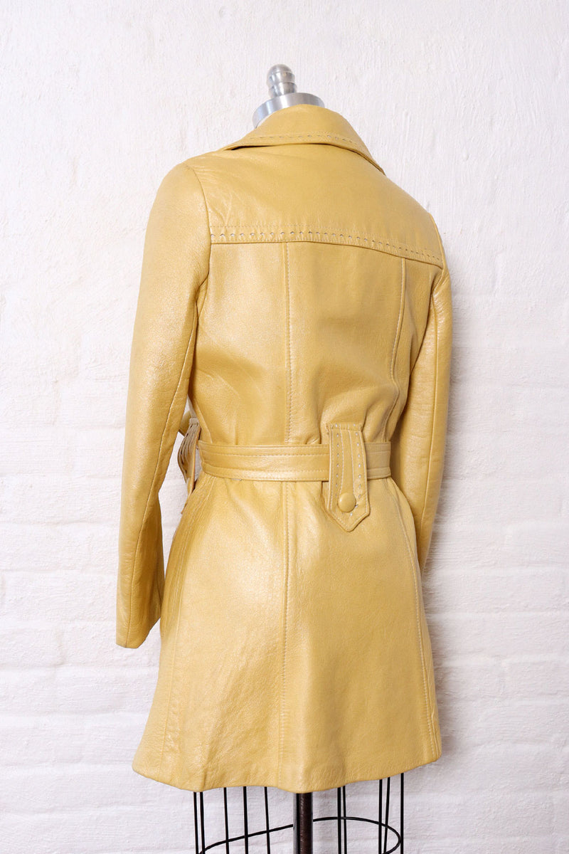 Pearlescent Butter Leather Trench S-S/M