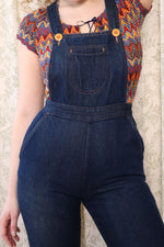 Gitano Topstitch Denim Overalls M