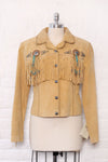 Scully Sand Suede Fringe Jacket M/L