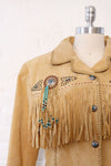 Scully Sand Suede Fringe Jacket M/L