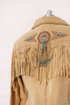 Scully Sand Suede Fringe Jacket M/L