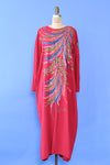 Handpainted Fuchsia Caftan M/L