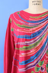 Handpainted Fuchsia Caftan M/L