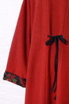 Paprika Boiled Wool Maxi Coat M-XL