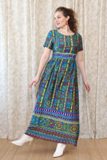 Alex Colman Technicolor Maxi Dress M/L