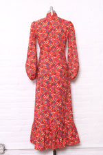 Scarlet Scandi Folk Floral Maxi S/M