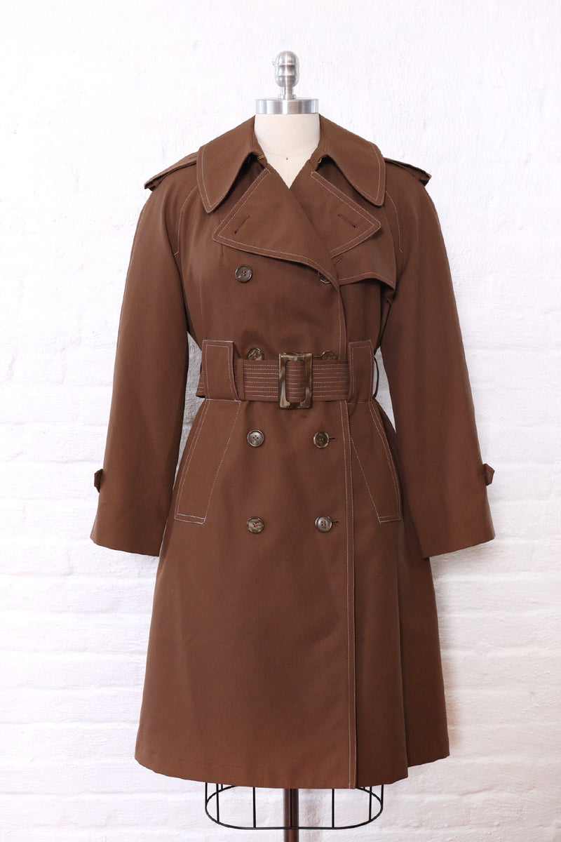 Hot Chocolate Topstitch Trench Coat M