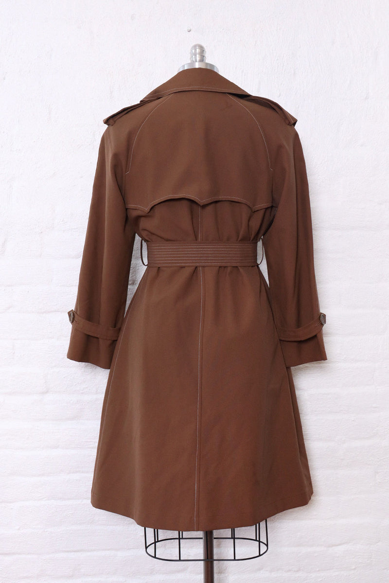 Hot Chocolate Topstitch Trench Coat M