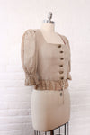 Bavarian Beige Linen Bodice Top XS/S