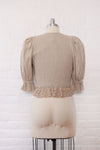 Bavarian Beige Linen Bodice Top XS/S