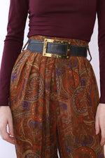 Paisley Pleat Trousers S/M