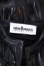 Leather Fringe & Mesh Jacket XS/S