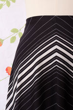 Monochrome Stripe Maxi Skirt XS-M