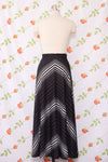 Monochrome Stripe Maxi Skirt XS-M