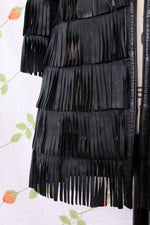 Leather Fringe & Mesh Jacket XS/S