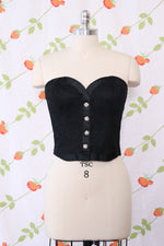 Black Lace Rhinestone Bustier XL