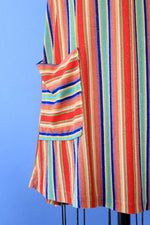 Rainbow Stripe Terry Minidress XS-M