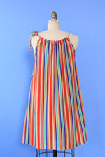 Rainbow Stripe Terry Minidress XS-M